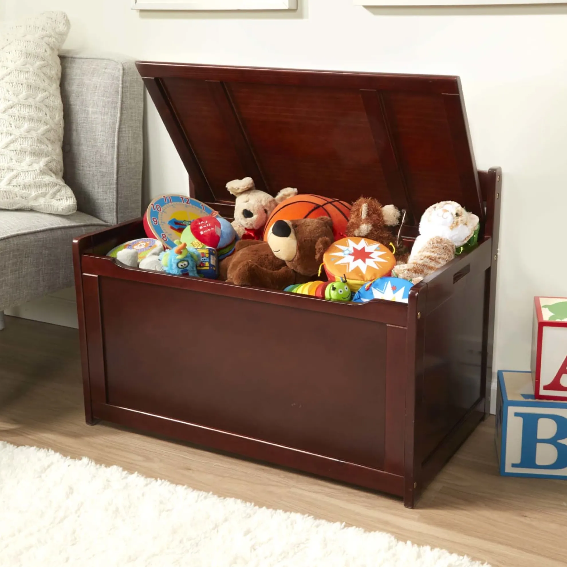 Wooden Toy Chest (Espresso)