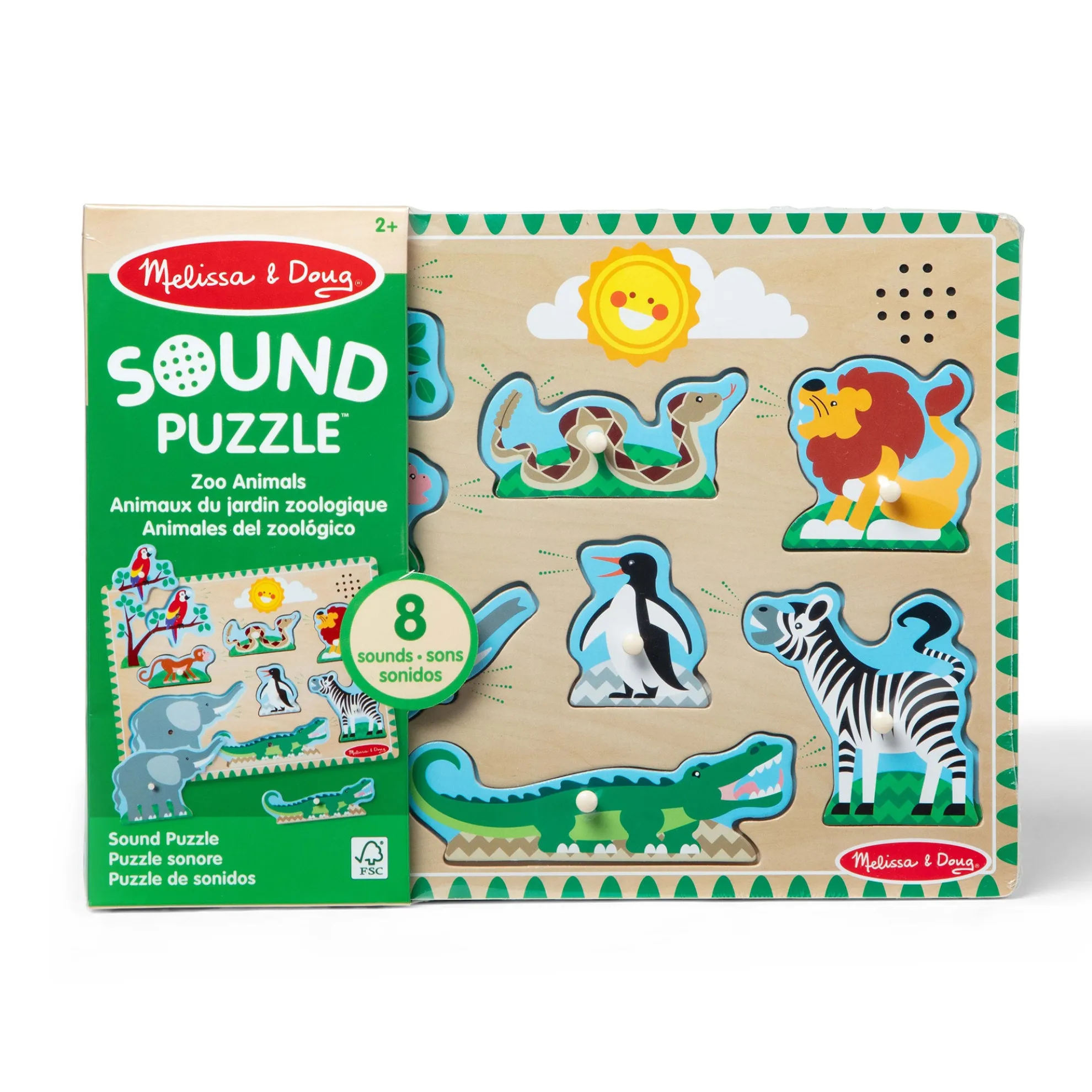 Zoo Animals Sound Puzzle - 8 Pieces