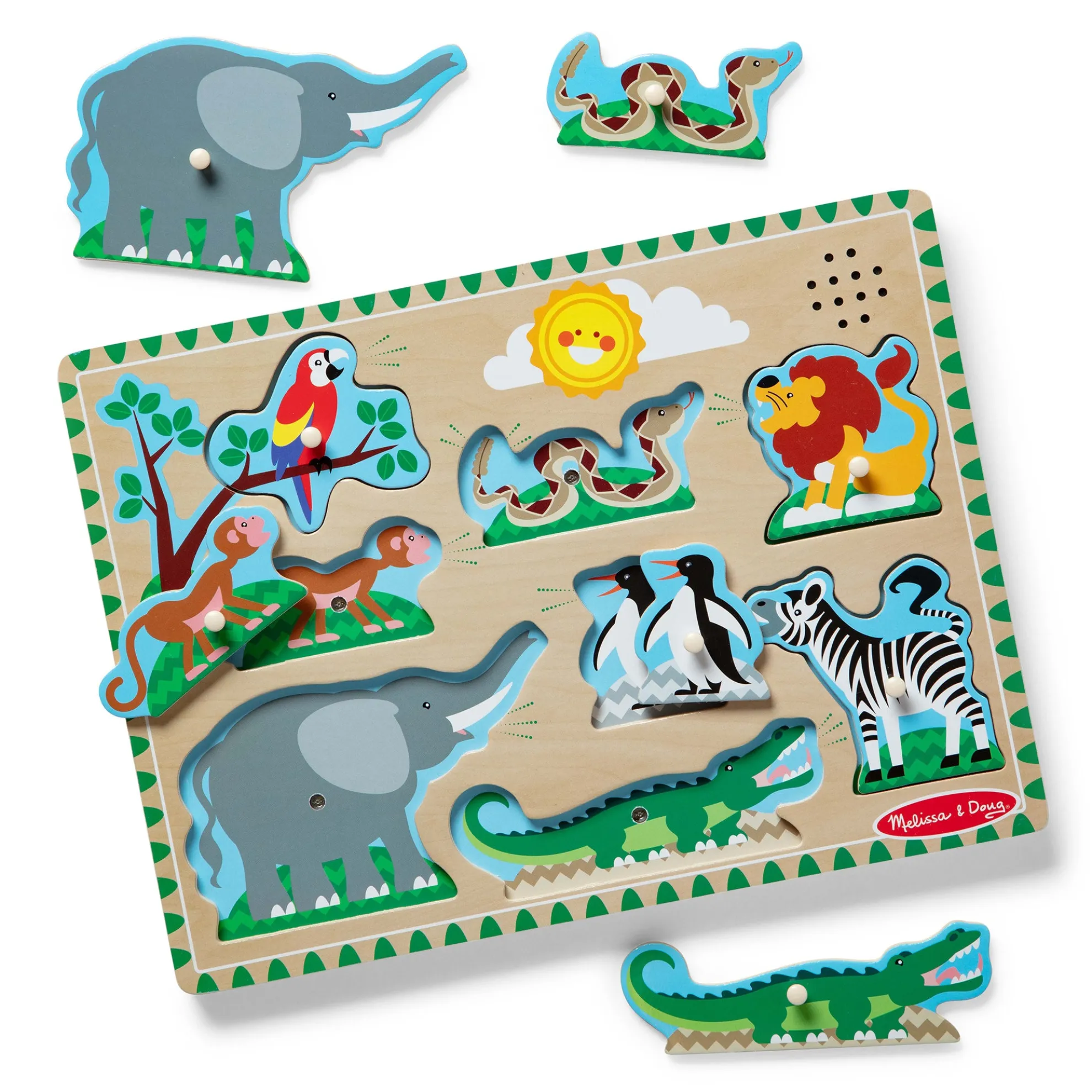 Zoo Animals Sound Puzzle - 8 Pieces